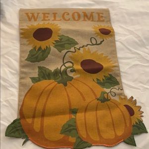 Burlap Fall Welcome Garden Flag
